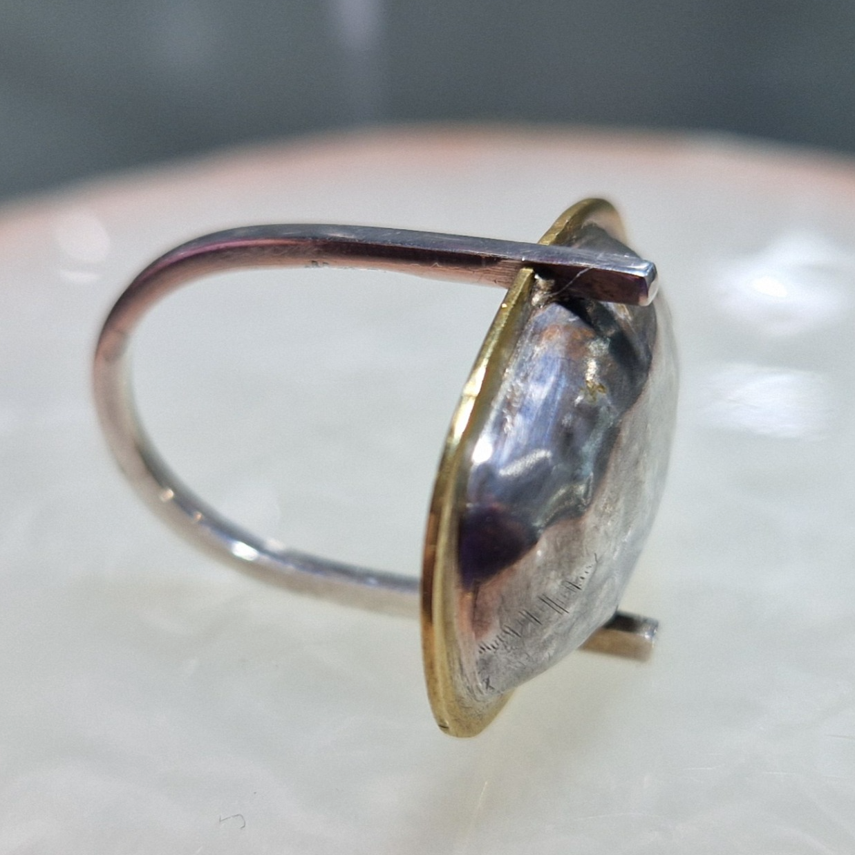 Oxidised Silver domed ring - Julia Mathias Jewellery