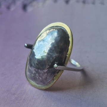 Oxidised Silver domed ring - Julia Mathias Jewellery